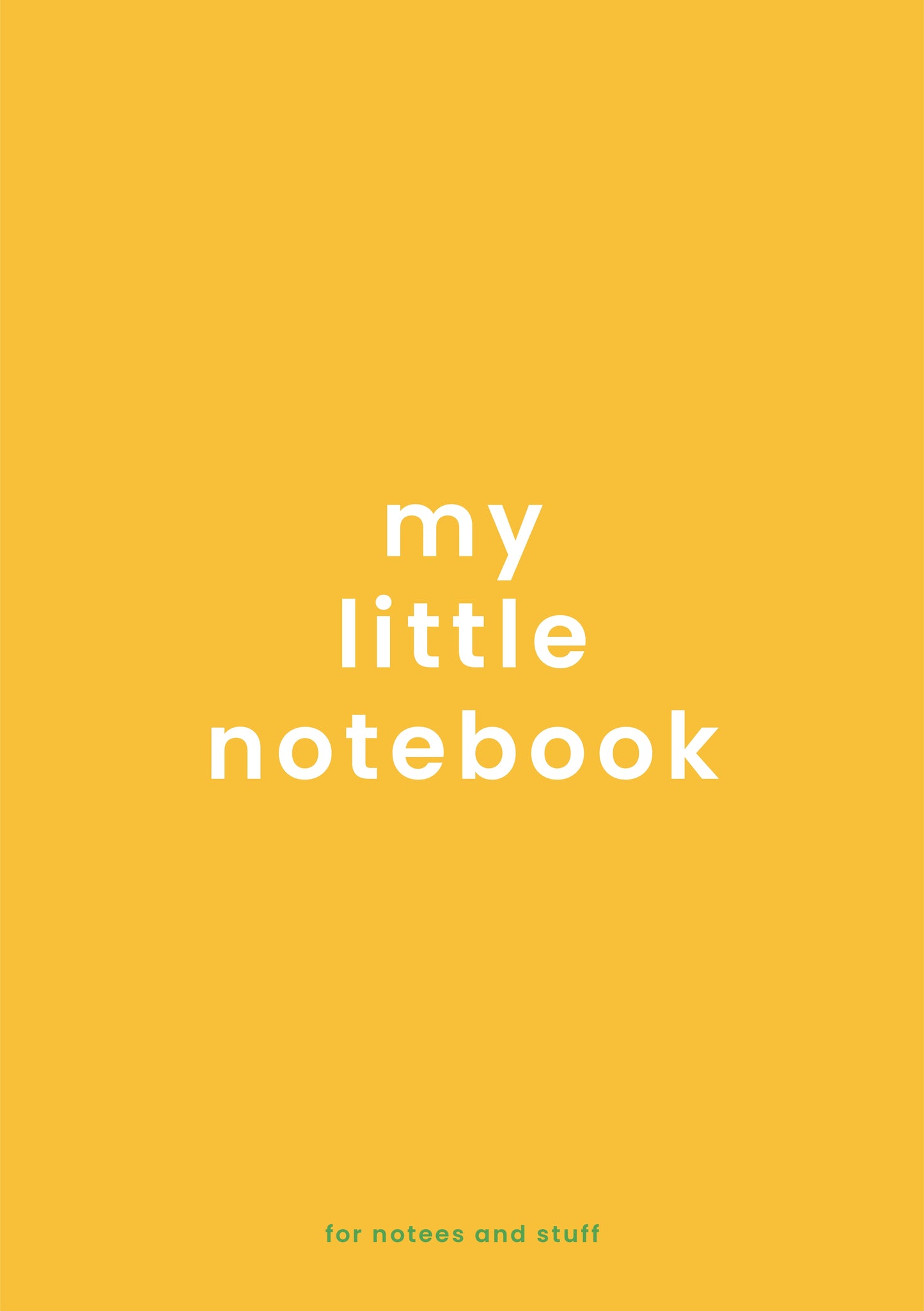 pocket notebook - my little notebook
