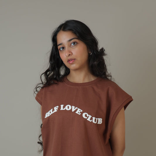 notee sleeveless t-shirt (self love club)
