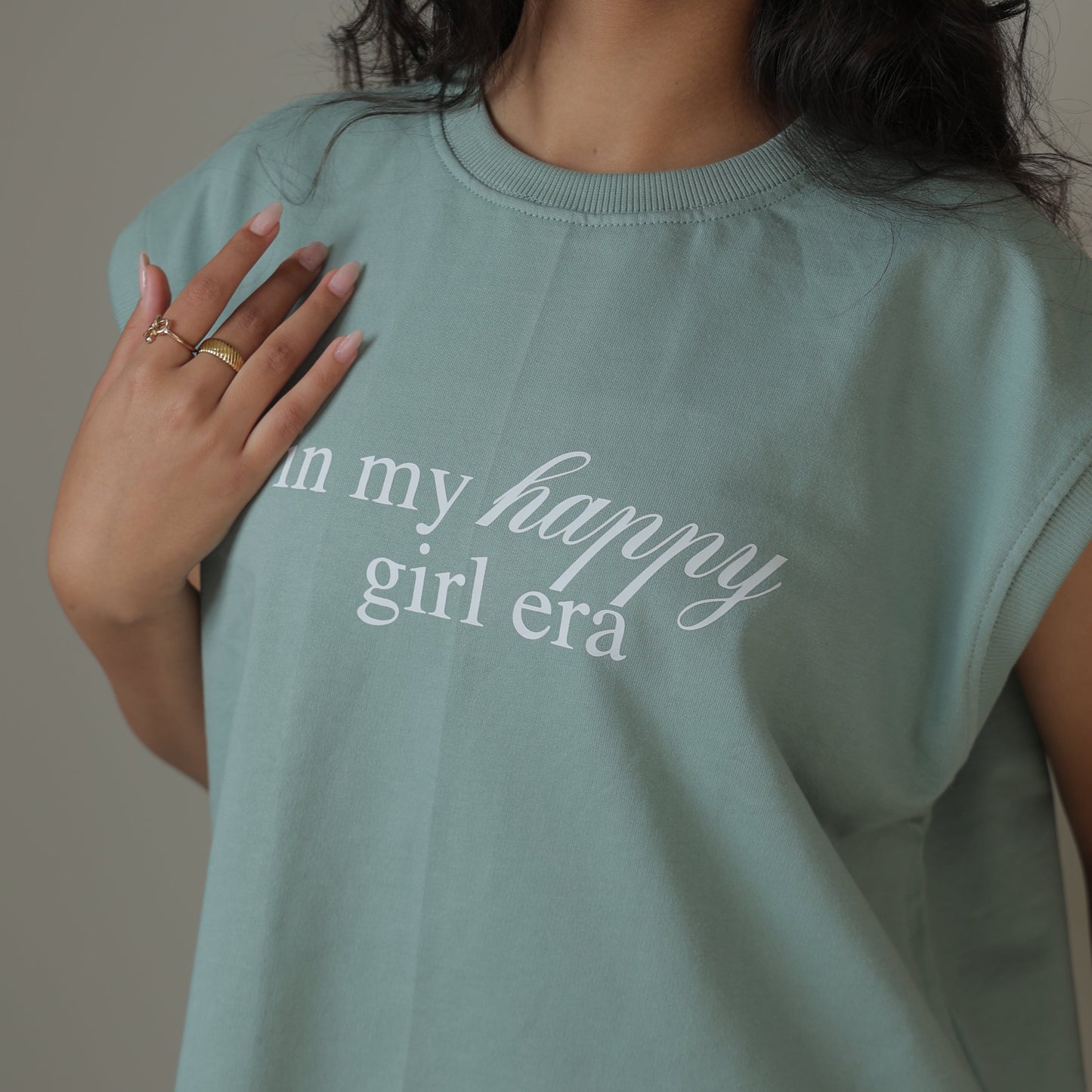 notee sleeveless t-shirt (in my happy girl era)