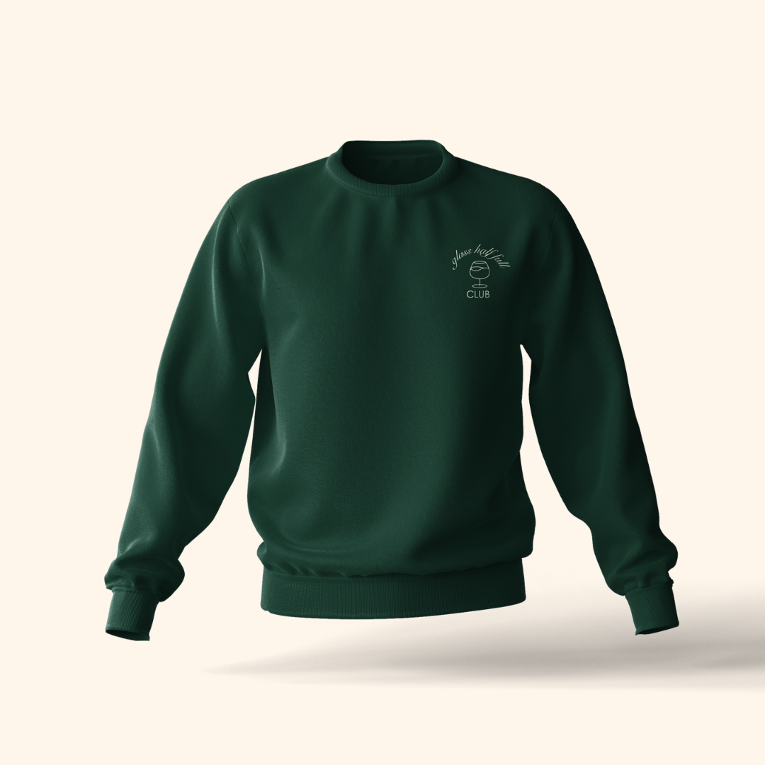 notee oversized sweatshirt (glass half full club)